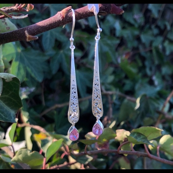 Pink Topaz Earrings - Picture 3 of 8